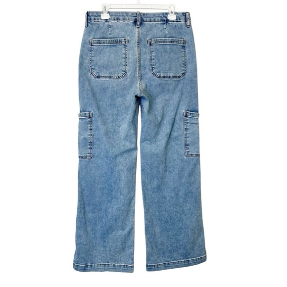 Kut From The Kloth Jodi Wide Leg Cargo Jeans Women's Size 10 Fab Ab High Rise - Picture 2 of 9